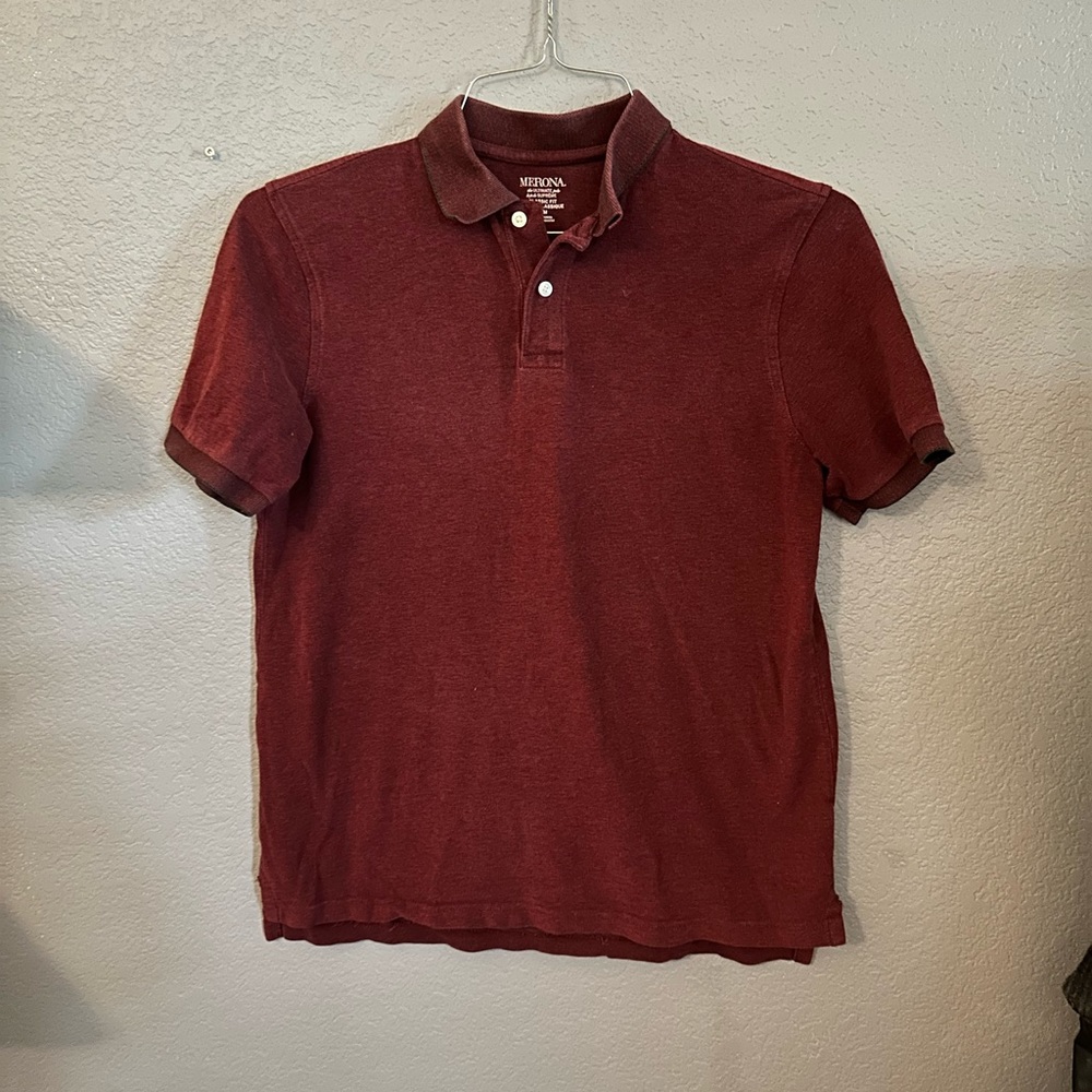 Merona maroon polo